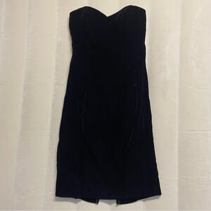 Vintage Velvet Velour Dress Strapless Size 12 Whimsigoth Fairy Grunge 90s Goth